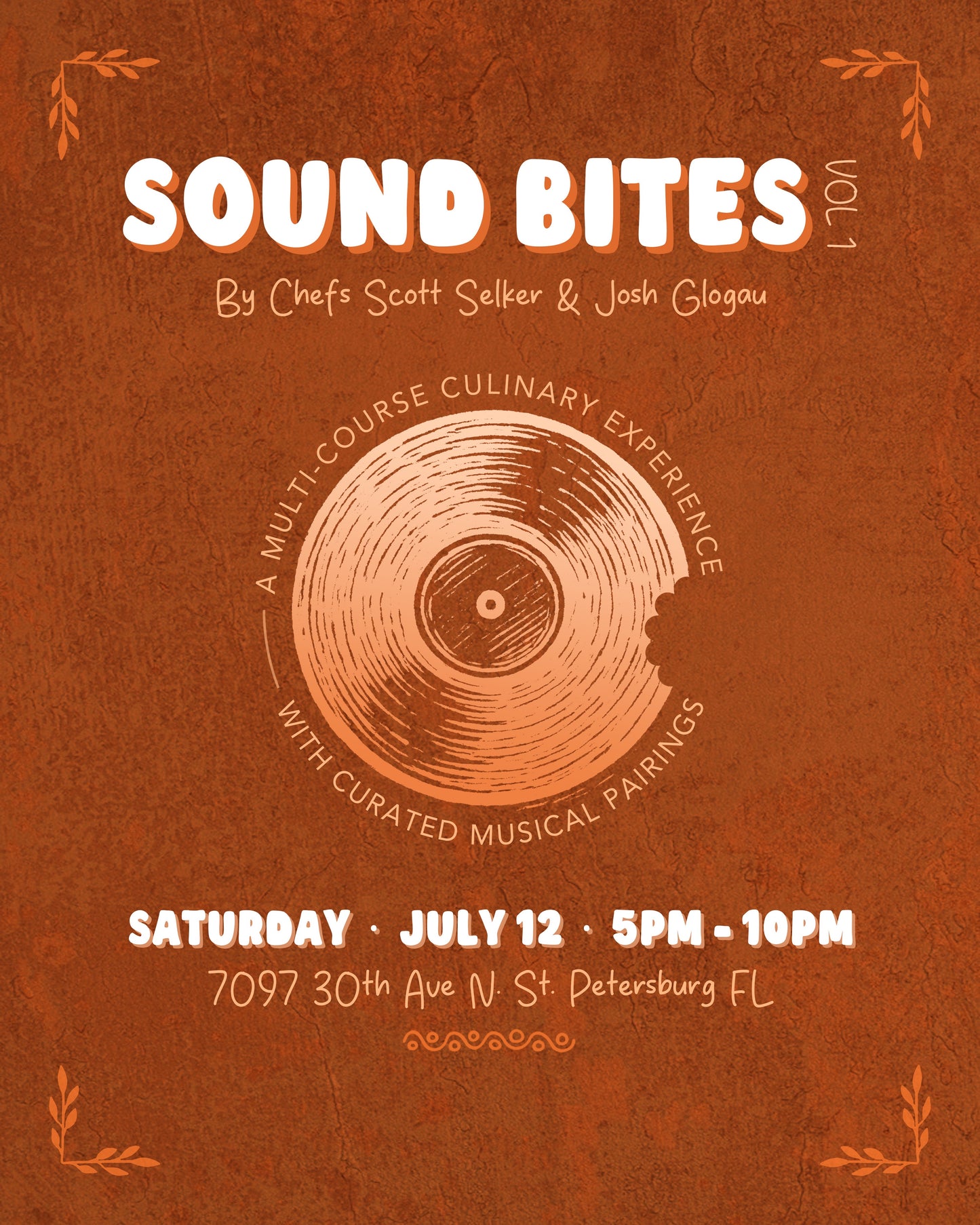 Sound Bites Vol 1 Dinner Reservation July 12th